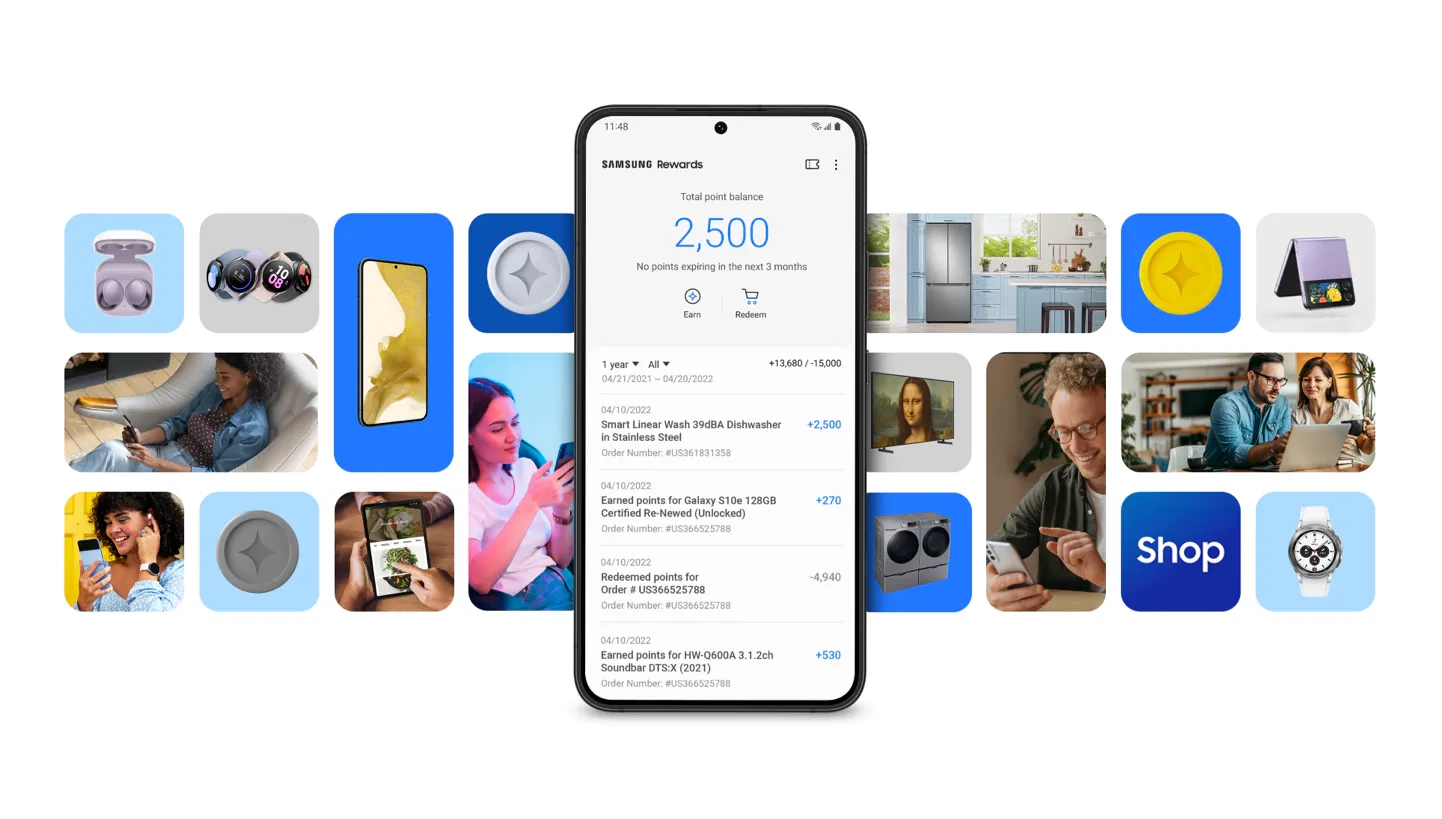 A picture of Samsung Rewards Program points