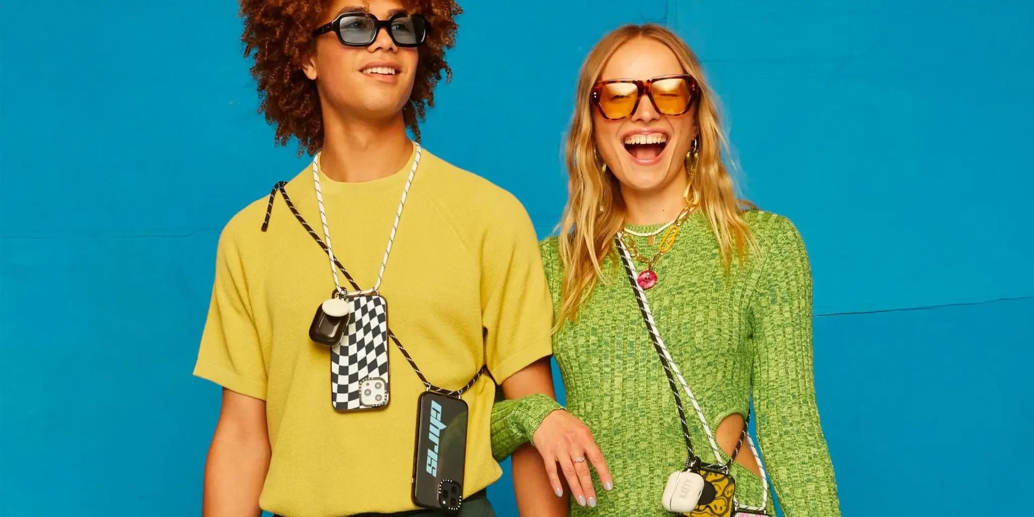 A couple using CASETiFY items