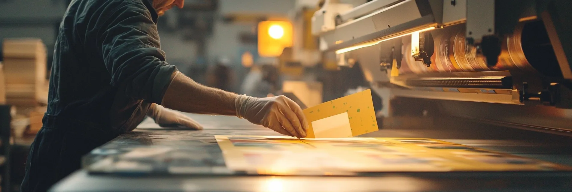 a man print a poster