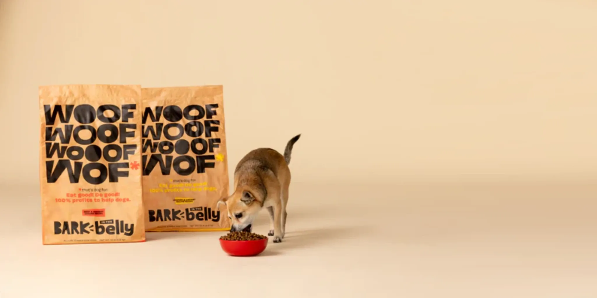 Let your dog taste test BARK in the Belly food! 100% of profits go to helping dogs in need.