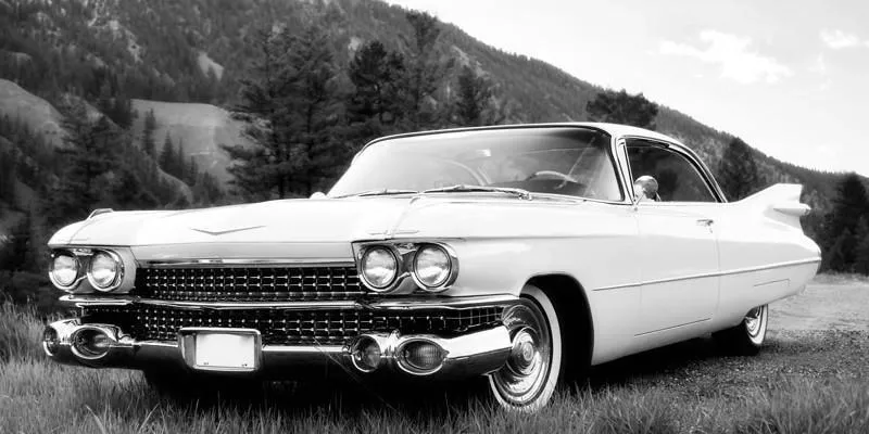 Vintage car in Black and White.