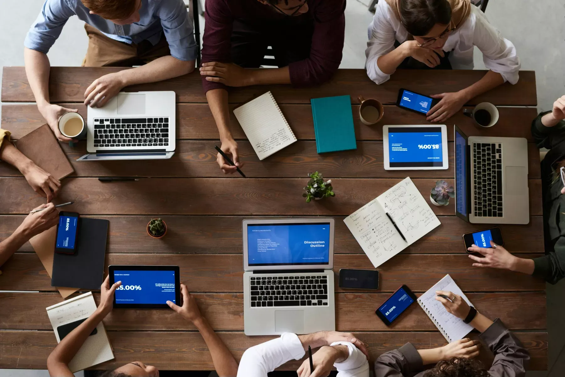 A team meeting using Zoom